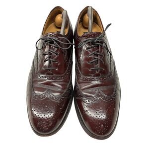 Bostonian Men's 9 D/B Crown Windsor Burgundy Leather Wingtip Oxford Dress Shoes